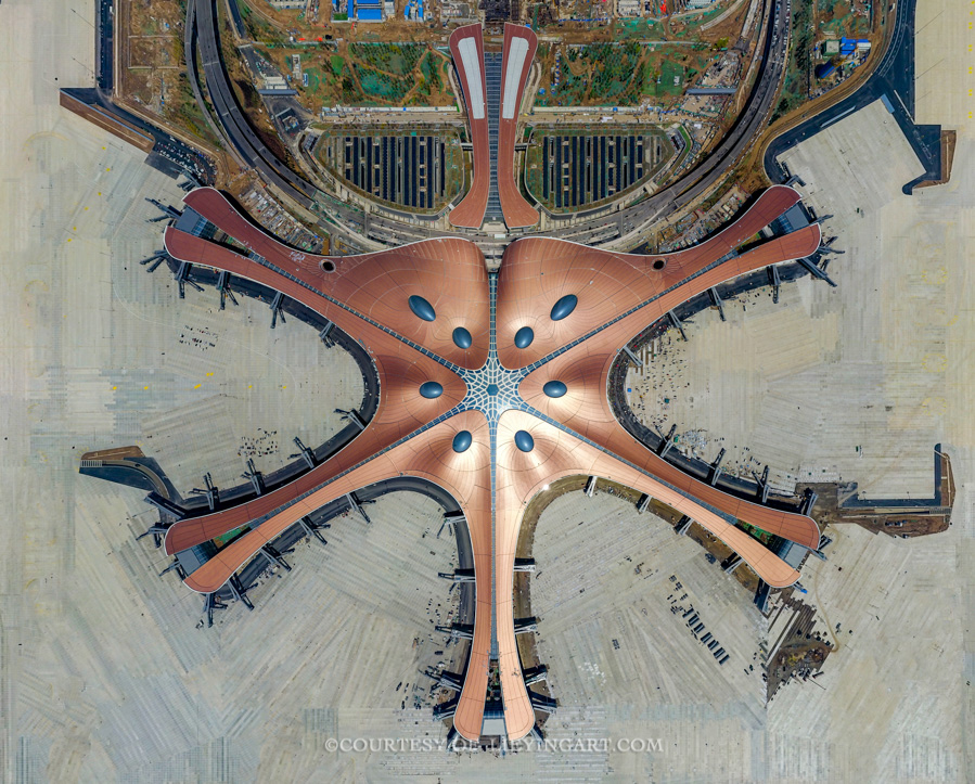 北京大兴机场航拍全景